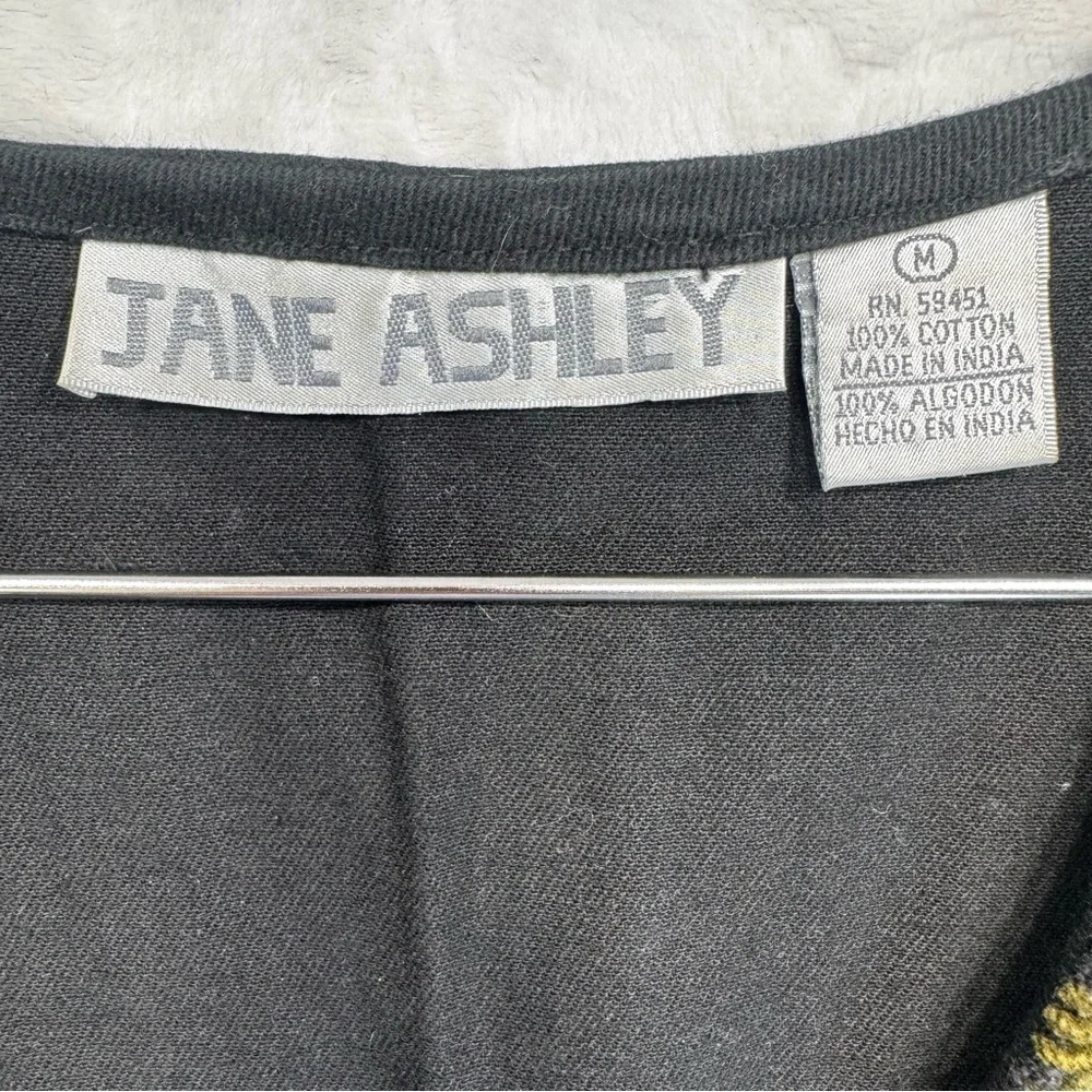 Vintage Jane Ashley Western Vest Woven with Suede Patches Southwestern Cowgirl